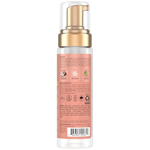 SheaMoisture Curl Mousse, Frizz Free, Coconut & Hibiscus 2-Pack – Moisture Lock & Define for Curly Hair, Wavy Styles, 7.5 Oz Ea