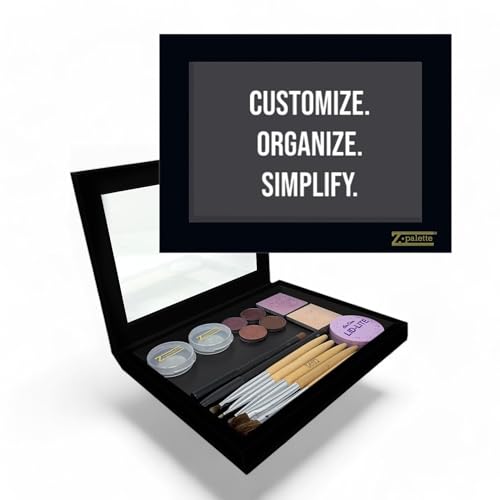 Extra Large Deep Black Empty Magnetic Makeup Palette with Clear Window