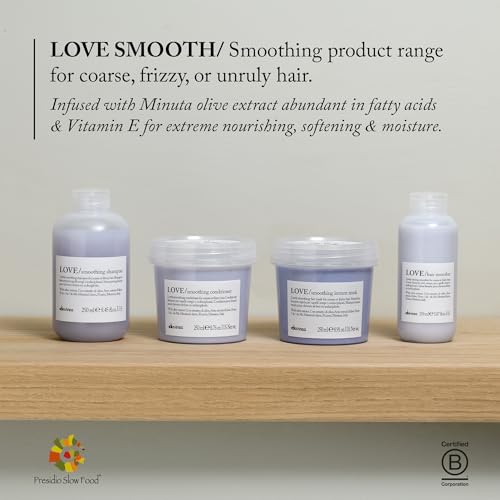 Davines LOVE Smoothing Perfector, Thermal Serum For Coarse Or Frizzy Hair, Tame And Nourish, 5.07 fl. oz.