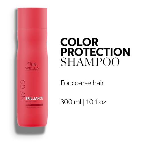 WELLA PROFESSIONALS Invigo Brilliance Shampoo for Coarse Colored Hair, Color Protection & Color Vibrancy