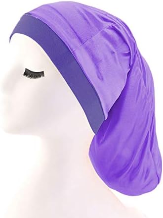 Unisex Spandex Braids & Dreadlocks Cap 3 Packed,Jumbo Satin Night Sleep Bonnet Hair Covers for Men Women