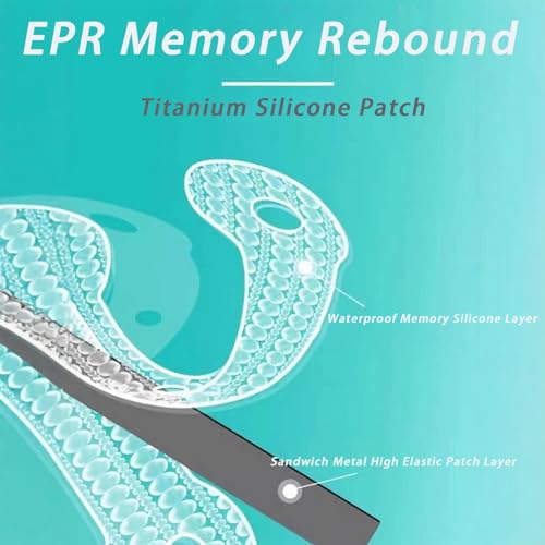 Titanium Alloy Ingrown Toenail, Ingrown Nail, Big Foot Toenail Removal Kit, Applicable for Any Size, Nail Correction Patch and Retainer (0.59/0.67/0.79in)