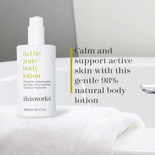 This Works In The Zone Body Lotion & Shower Gel Duo: Hydrating Moisturizer & Refreshing Body Wash with Essential Oils, Eucalyptus & Frankincense, Vegan, 10.1 oz Each