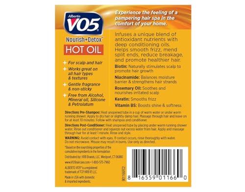 Vo5 Hot Oil Therapy Treatment 2 Count 0.5 Ounce (14ml) (6 Pack)