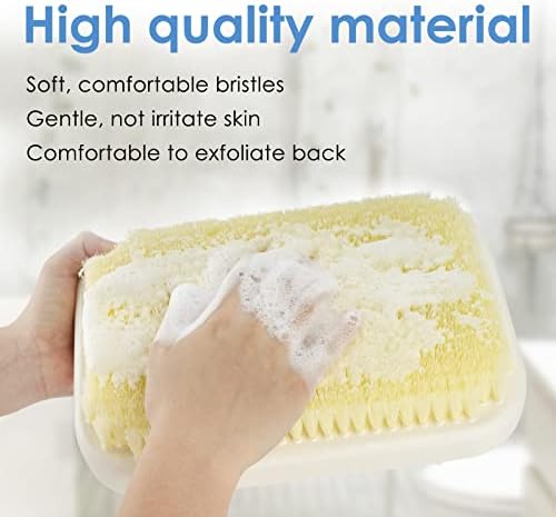 Wall Mounted Back Scrubber for Shower, Exfoliating Bath Wash Pad, Hands-Free Back Body Brush Scrubber for Men Women