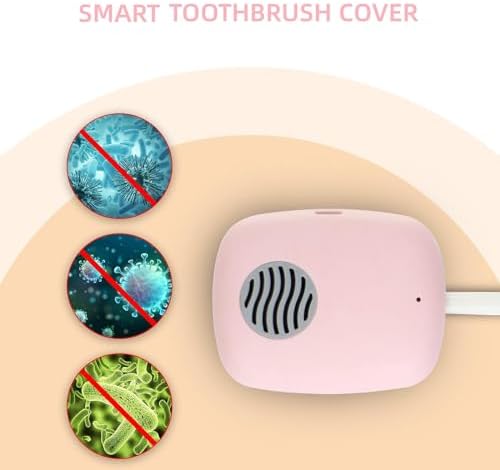 Toothbrush Travel Cover, Toothbrush Travel Case With Air Drying Function, Rechargeable Portable Toothbrush Travel Container with Holder for Household and Travel - pink