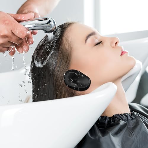 Salon Ear Heat Protector 10pcs Shower for Ear Plastic Hair Dye Coloring Cover Earmuffs Home Silicone Protectors Black Shield Salon Covers Hairdressing Shower, Dyeing Hair Dye Protector