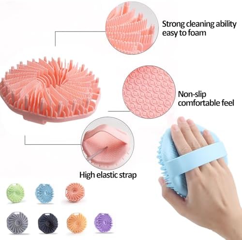 Suddies Body Scrubber, Silicone Body Scrubber, Silicone Loofah, Body Scrub Brush for Effective Showering Exfoliation, Travel Loofah for Women & Men for Delicate Skin (Green)