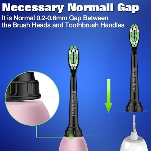 Replacement Heads for Philips Sonicare Toothbrush, Replacement Brush Heads Compatible with Phillips Sonicare Electric Toothbrush, 10-Pack, Black