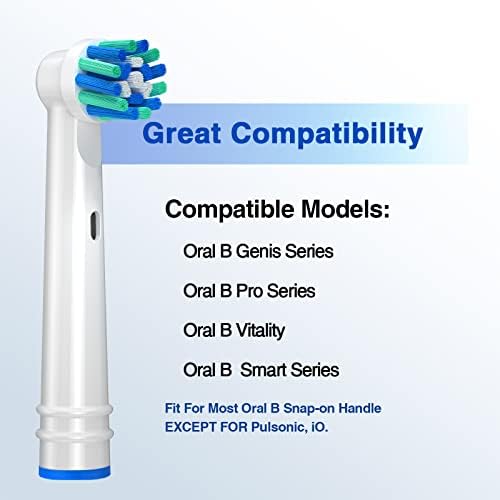 Replacement Brush Heads for Oral B, 16 Pcs Toothbrush Replacement Heads Compatible with Oral B Pro1000 Pro3000 Pro5000 Pro7000, Includes 4 Floss, 4 Cross, 4 Precision & 4 Whitening Brush Heads