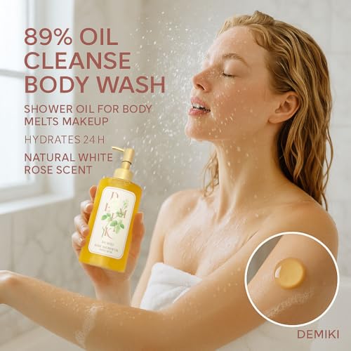 Moisturizing Bath Oil for Dry & Sensitive Skin. Nourishing & Hydrating Winter Care Shower Oil, Soothes & Softens, Locks in Moisture,10 Fl.oz (300ml)