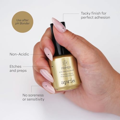APRÉS Non-Acidic Gel Primer 15 ml, Acid-Free Gel-X Enhanced Nail Adhesion Primer