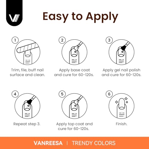 VANREESA Gel Nail Polish Kit with U V Light 74 Pcs Gel Polish Nail Set 56 All Season Colors Nail Polish Set + Base and 4 Effects Top Coat with Manicure Tools Complete Nail Kit Gifts for Women