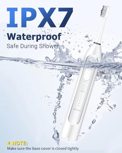 Electric Toothbrush with Water Flosser Combo 3 in One, Advanced 2.0 Flossing Toothbrush for Teeth Cleaning and Flossing, 5 Speed&3 Mode, 500ML Large Tank, Rechargeable, 5 Replacement Brush Heads-White