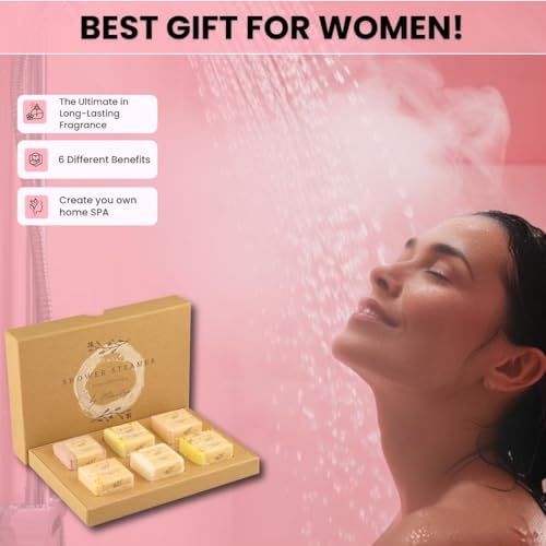 Premium Organic Shower Steamer- Shower Steamers Aromatherapy Essential Oil Infused, 6 Cubes Body Restore Shower Steamers Spa Gifts for Women, Shower Bombs