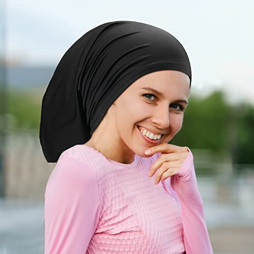 Tarpop 6 Pieces Dreadlock Cap Men Dread Caps Unisex Jumbo Long Hair Dreads Head Stocking Wrap Night Shower Sleeping Bonnet Accessories for Men Women Colorful