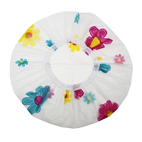 LJY 13 Pieces Assorted Shower Caps Elastic Waterproof Plastic Bathing Salon Hair Cap Lady Salon Hat