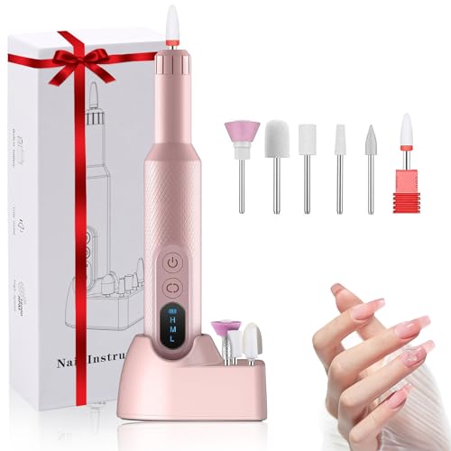 Electric Nail Drill, Professional Cordless NailDrill for Acrylic and Gel Nails, Portable Electric Nail Drill Efile Kit for Manicure Pedicure and Polishing Tools Design for Home Use