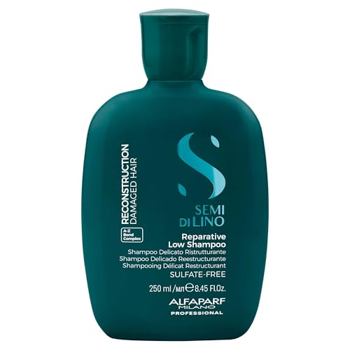 Alfaparf Milano Semi di Lino Reconstruction Reparative Shampoo and Mask Set - Sulfate Free Shampoo and Hair Mask for Damaged Hair - Repairs, Reconstructs, Strengthens - Adds Shine and Softness