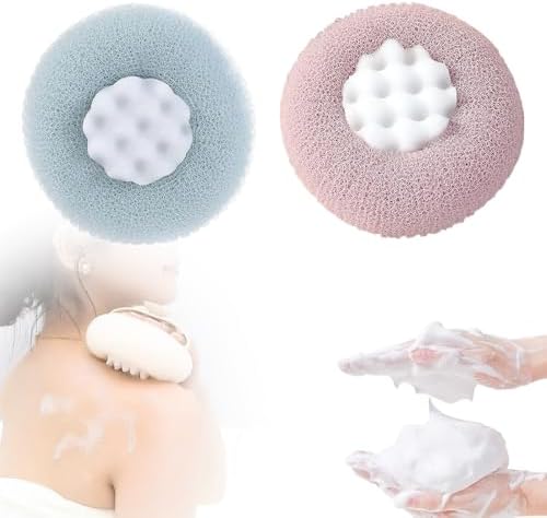 Super Soft Sunflower Suction Cup Bath Ball, 2025 Upgraded 2-in-1 Bath Sponges for Shower Women, Body Wash Infused Sponge, Bath Shower Scrubber Loofah for Women Cleaning Brush (3)