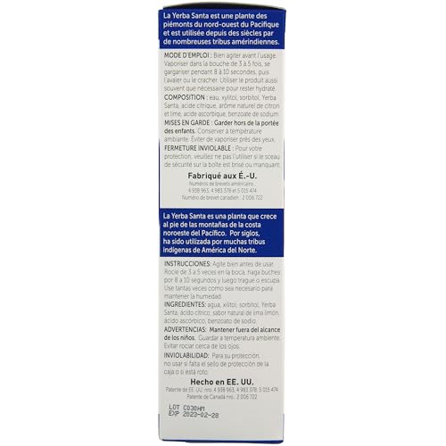 Mouth Kote Dry Mouth Spray, Oral Moisturizer with Yerba Santa, 8 Fluid Ounce