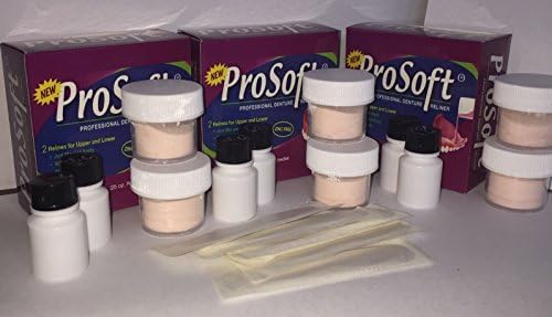 Prosoft Denture Reliner - 3 Pack (Will Reline 6 Individual Denture Plates)