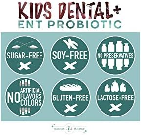Children's Dental Probiotic Chewables - Digestive & Immune Support - Oral Probiotics for Healthy Teeth and Gums, Bad Breath & ENT Support - Cherry-Pomegranate Flavor (60 Count)
