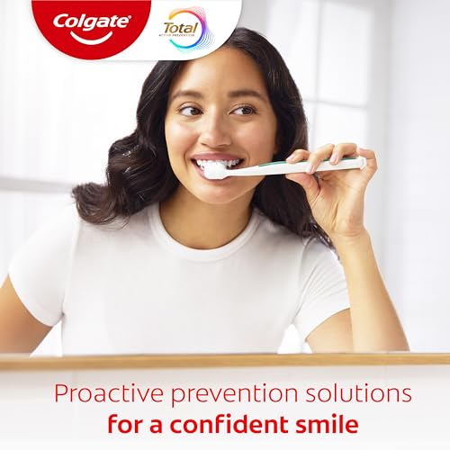 Colgate Total Whitening Toothpaste with Fluoride, 10 Benefits Including Sensitivity Relief and Stain Removal, Mint, 5.1 ounces (4 Pack)