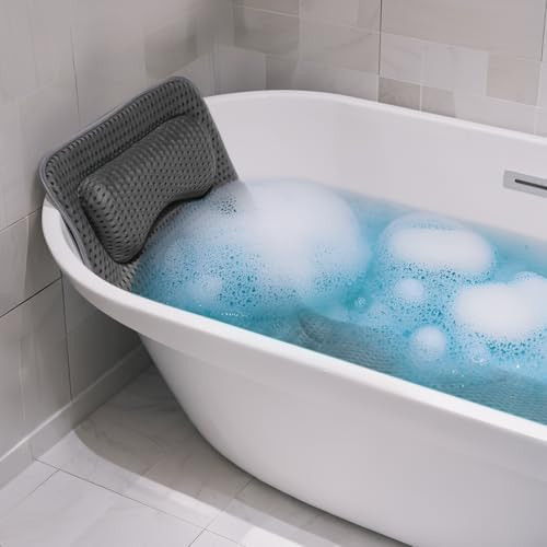 Full Body Bath Pillow for Tub - Luxury Bathtub Pillow for Full Back, Head and Neck Support, Quick Dry Bath Cushion, 168 Suction Cups, Bathtub Accessories for Gift