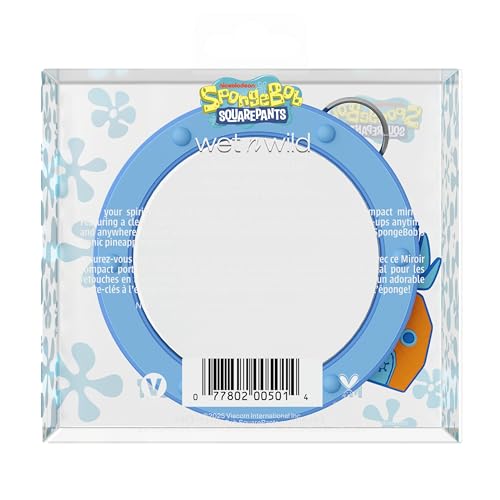 wet n wild SpongeBob Collection Mirror & Keychain Set, Fun & Functional Unbreakable Acrylic Design - Always Looking Up