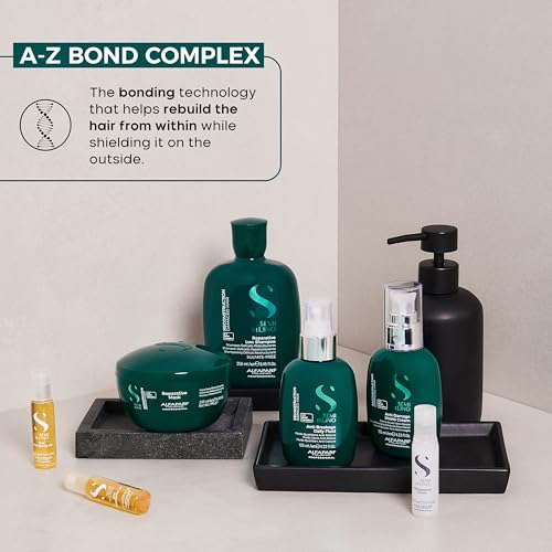 Alfaparf Milano Semi di Lino Reconstruction Reparative Shampoo and Mask Set - Sulfate Free Shampoo and Hair Mask for Damaged Hair - Repairs, Reconstructs, Strengthens - Adds Shine and Softness