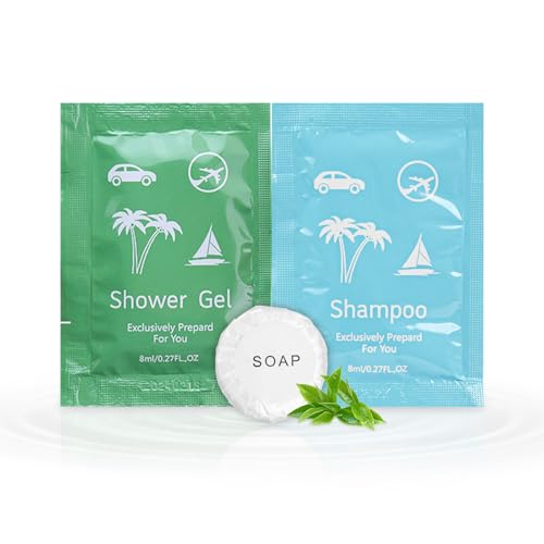 Travel Size Soap and Shampoo,Travel Size Body Wash and Shampoo Bulk 0.28fl Oz,Travel Size Shower Gel Set，Shampoo Bulk Travel Size ,Hotel Supplies Bulk Hygiene Kits for Homeless Hotel (Pack of 20)