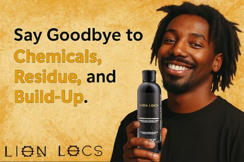 Lion Locs Shampoo and Conditioner for Dreads, Sisterlocks, Locks, & Dreadlocks | Lightweight Vegan Co Wash (8oz)