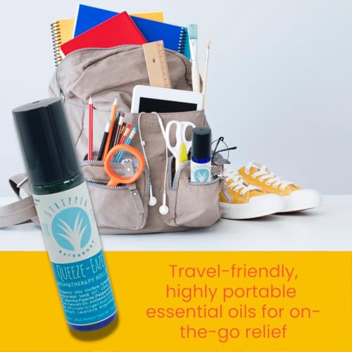 QUEAZE EAZE Essential Oil Roll On (12ml) | Nausea and Motion Sickness Aromatherapy Blend for Upset Stomach & Digestive Support, Natural Relief, Stocking Stuffer Gift Idea