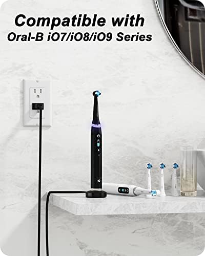 WUKUR Magnetic Charger Replacement for Oral-B iO Series 7/8/9 Electric Toothbrush, Magnetic Charging Base Compatible with Oral-B Electric Toothbrush iO Series (Black)