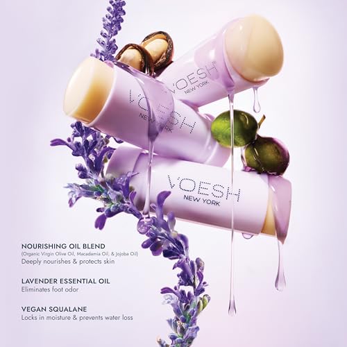 VOESH Solemate Heel Repair Balm, Moisturizer, Heel Repair, Balm for Rough & Cracked Heels, Foot Care - Lavender