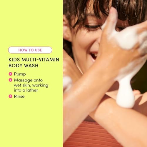 Evereden Kids Shampoo and Conditioner 2 in 1 and Kids Body Wash set | Gentle and Clean Skin Care | Non-toxic Ingredients | Cool Peach scent