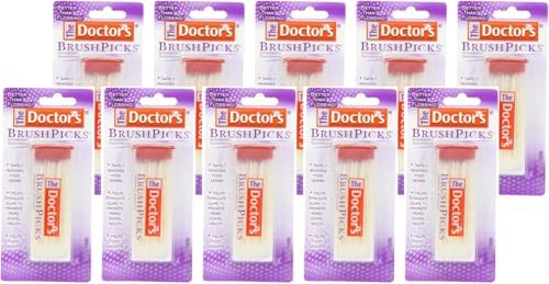 The Doctor's BrushPicks Interdental Toothpicks, 120 Count. (Pack of 10)