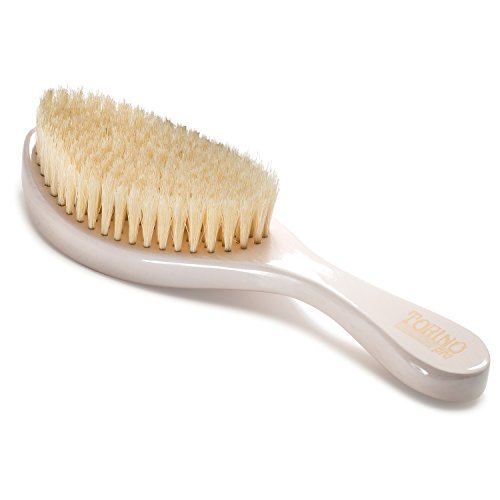 Torino Pro Wave Brush #640 By Brush King - Soft Curve 360 Waves- Soft Wave - Made with 100% Boar Bristles - True Texture Soft - Great for Polishing/Laying Down Frizz & Finisher