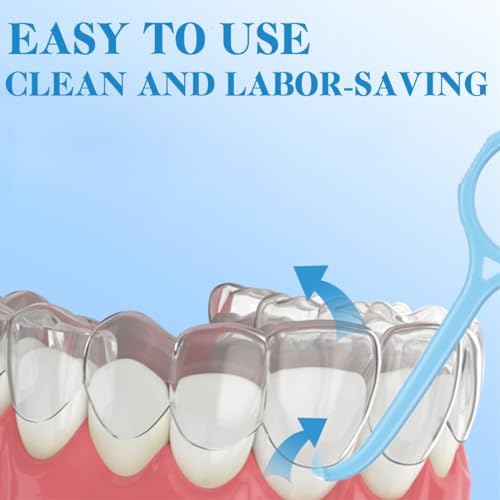 TIHOOD 45PCS Aligner Remover Tool, 5 Colors Clear Aligner Removal Tool for Invisible Removable Braces, Oral Care Disassembly Accessories
