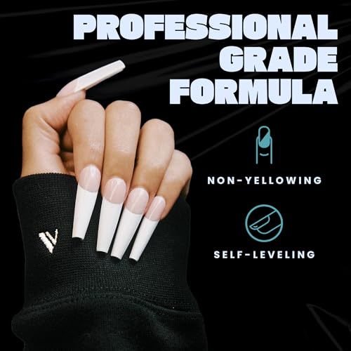 V Beauty Pure Monomer Acrylic Nail Liquid - Long-Lasting Nail Monomer Liquid for Smooth & Glossy Finish - Acrylic Nail Supplies for Nail Technicians, Salon & Manicures & Pedicures - 8 Oz