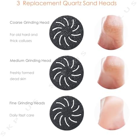 Electric Callus Remover with Dander Vacuum for Feet, Portable 36 in 1 Pedicure Kit Foot File Callus Remover, Waterproof Rechargeable Foot File for Foot Care with 3 Heads&LCD Display