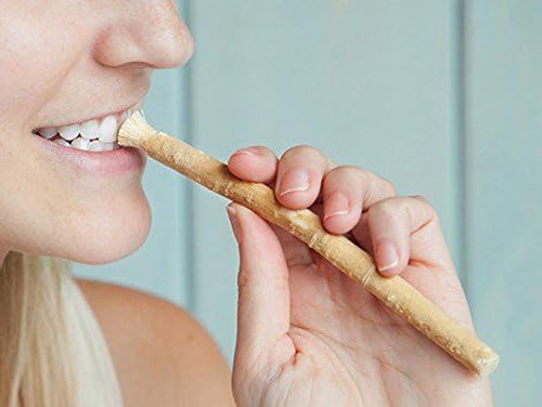 Natural Teeth Whitening Kit/Natural Toothbrush for Whiter Teeth, Fresher Breath, While Being Chemical Free