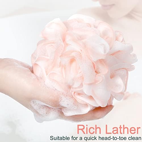 Sunnyray 24 Pack Bath Shower Loofah Sponge Pouf Body Scrubber Exfoliator Bath Sponge Body Scrubber for Men and Women Spa Gift