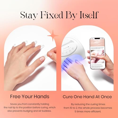 Tipex UV Gel Nail Adhesive, 30g Solid for Soft Acrylic Tips, Long Lasting Strong Bonding for 28+ Days, Large Volume Tube, Rhinestone Glue for Nail Art