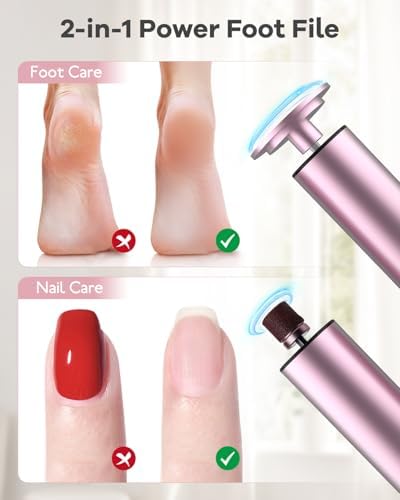 Electric Foot Callus Remover - 9-Speed Adjustable, Callus Remover for Feet with LED Display, Rechargeable & Wireless Pedicure Tools for Dead Skin