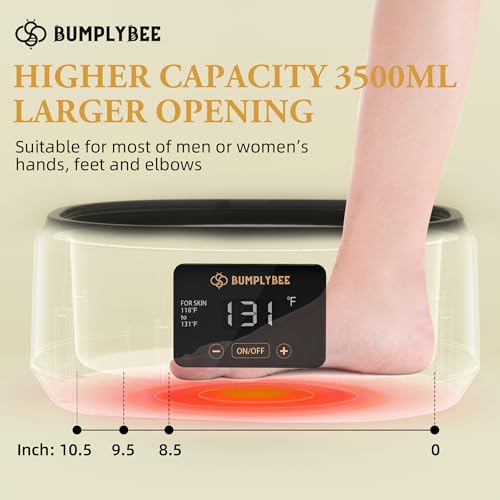 Paraffin Wax Machine for Hand and Feet - 3500ml Hot Wax Hand Wax Machine with 8 Pcs Ginger Paraffin Bath Wax, Foot Wax Paraffin Foot Care Kit, Hand Wax Machine, Moisturizing and Exfoliating