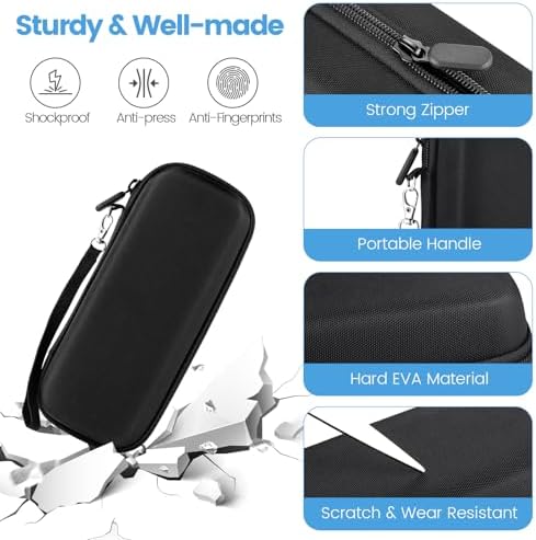 Toothbrush Travel Case Compatible with Oral-B/Oral-B Pro 1000/Philips Sonicare 4100 Electric Toothbrush, with Mesh Pocket for Accessories & 2pcs Toothbrush Head Covers for Protection