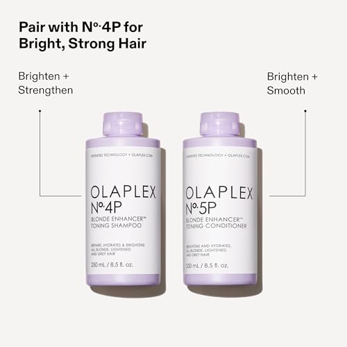 Olaplex Nº.5P Blonde Enhancer Purple Toning Conditioner, Repairs, Hydrates, & Brightens All Blonde, Lightened, & Grey Hair, 1 Liter