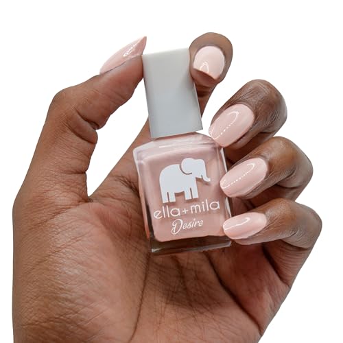 ella+mila Desert Suede Nail Polish - Quick Drying Nude Nail Polish - "17-Free" & Chip Resistant Nude Brown Nail Polish - Vegan & Cruelty-Free Regular Nail Polish - Fast Dry Nail Polish (0.45 Fl.Oz.)
